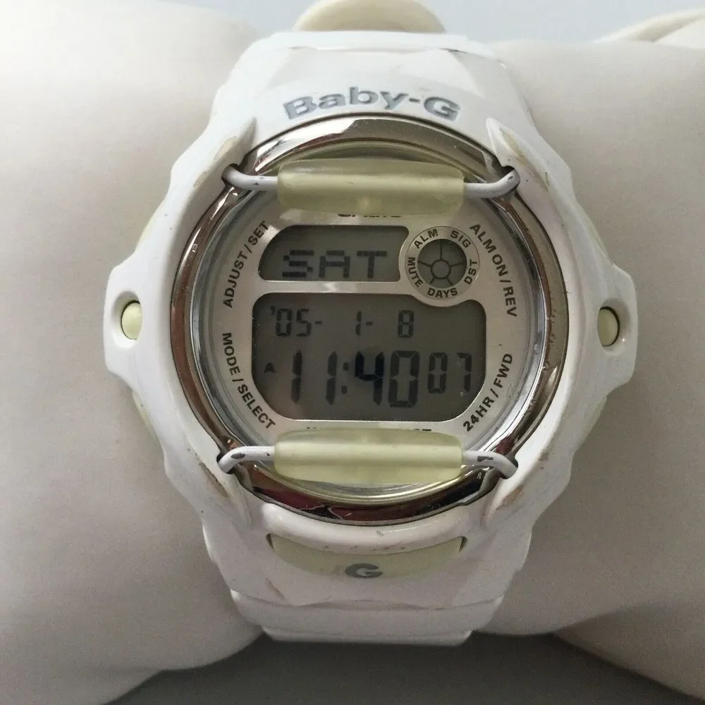 Casio Baby-G Digital Watch Unisex White Alarm 3252 BG-169R 200M New Battery - Picture 2 of 15
